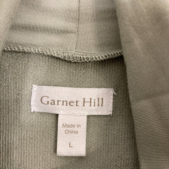 Garnet Hill Sage Green Turtle Neck Sleeveless Stretch Knit Side Slit Tunic Large - Picture 7 of 10